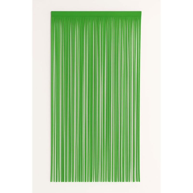 Lime Green Foil Fringe Curtain, Neon Collection, 40 x 118 Inches, 1 Count