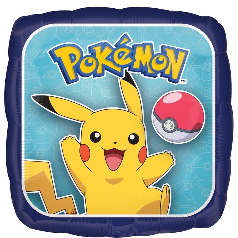 Pokmon Square Foil Balloon, 18 Inches, 1 Count