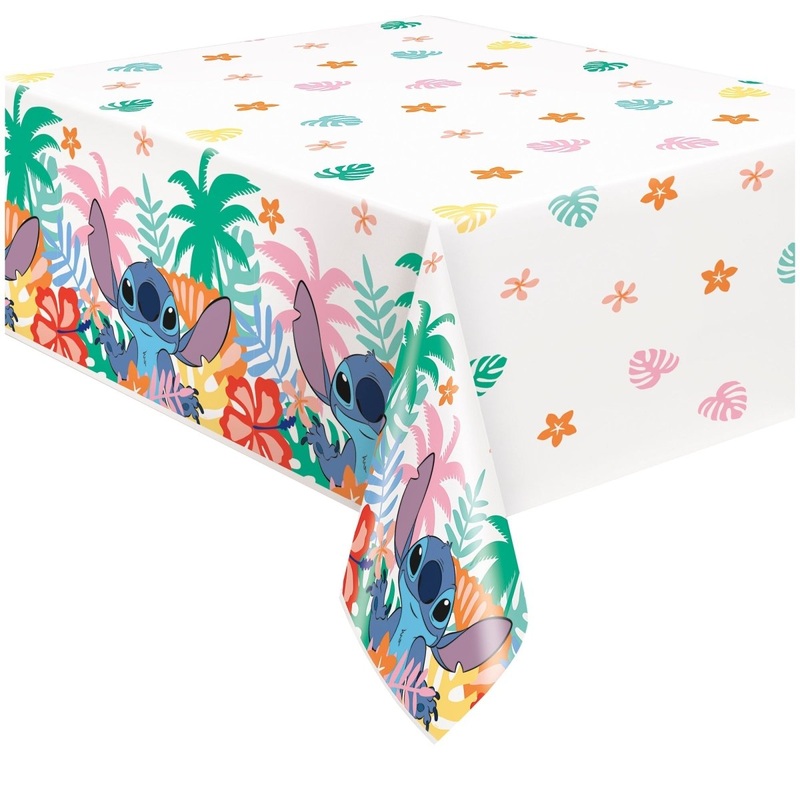Stitch Rectangular Plastic Table Cover, Disney, 54 x 84 Inches, 1 Count