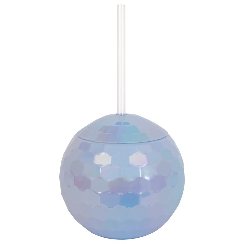 Summer Disco Ball Shaped Iridescent Cup, 19.5 Oz, 1 Count