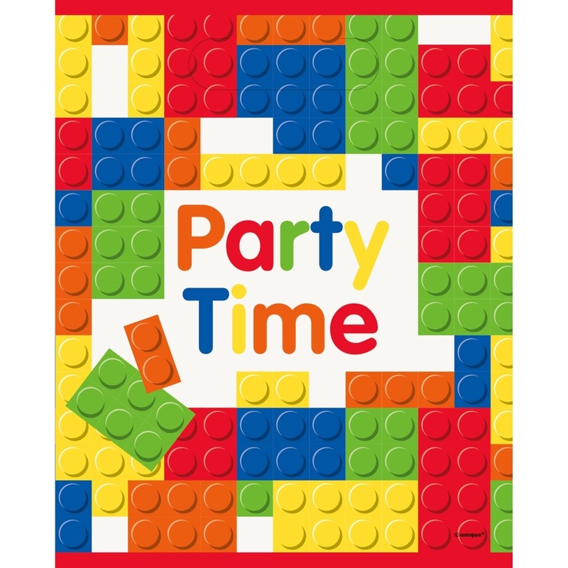 Building Blocks Birthday Loot Bags, 8 Count