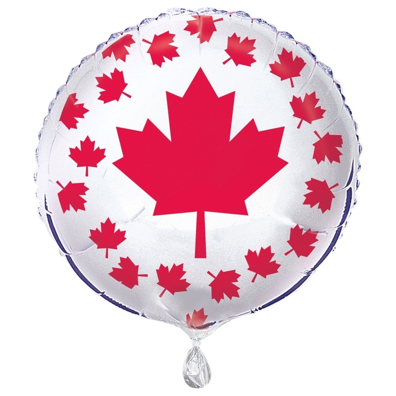 Canada Day Foil Balloon, 18 Inches, 1 Count