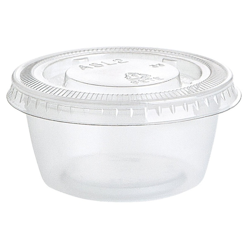 Clear Plastic Shot Cups with Lids, 25 Count