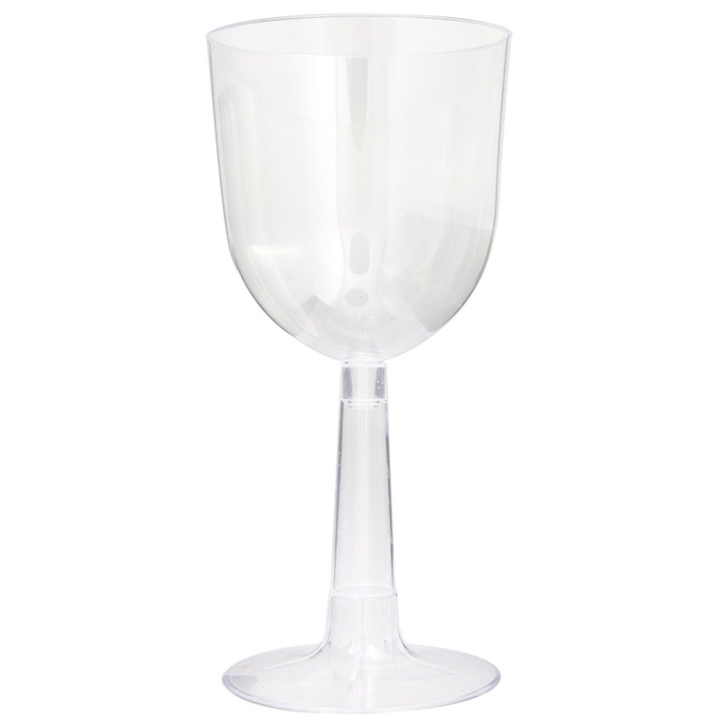 Clear Plastic Wine Glasses, 12 Oz, 4 Count