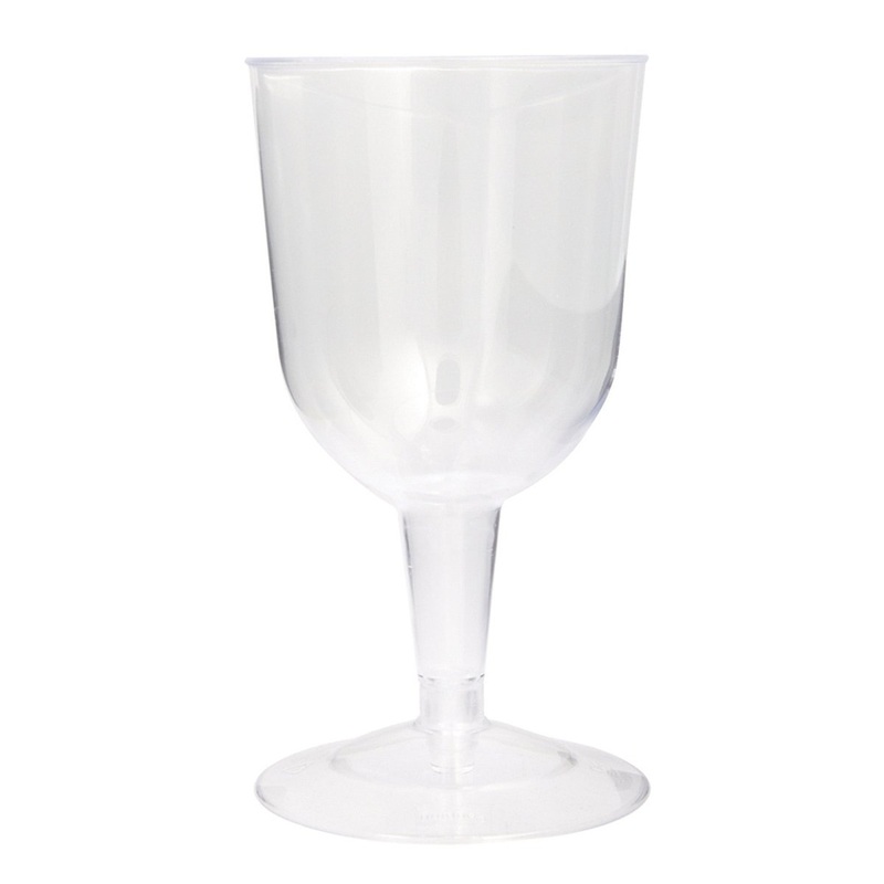 Clear Plastic Wine Glasses, 5 Oz, 8 Count