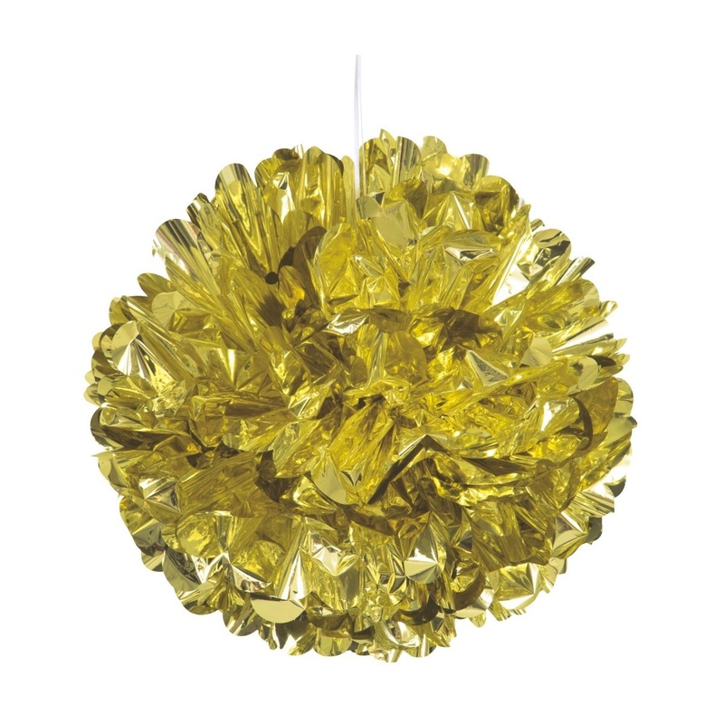 Gold Foil Puff Hanging Decoration, 16 Inches, 1 Count