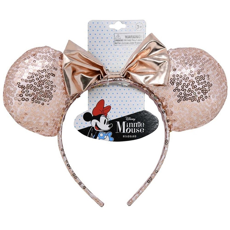Minnie Mouse Rose Gold Ear Headband with Bow, 1 Count