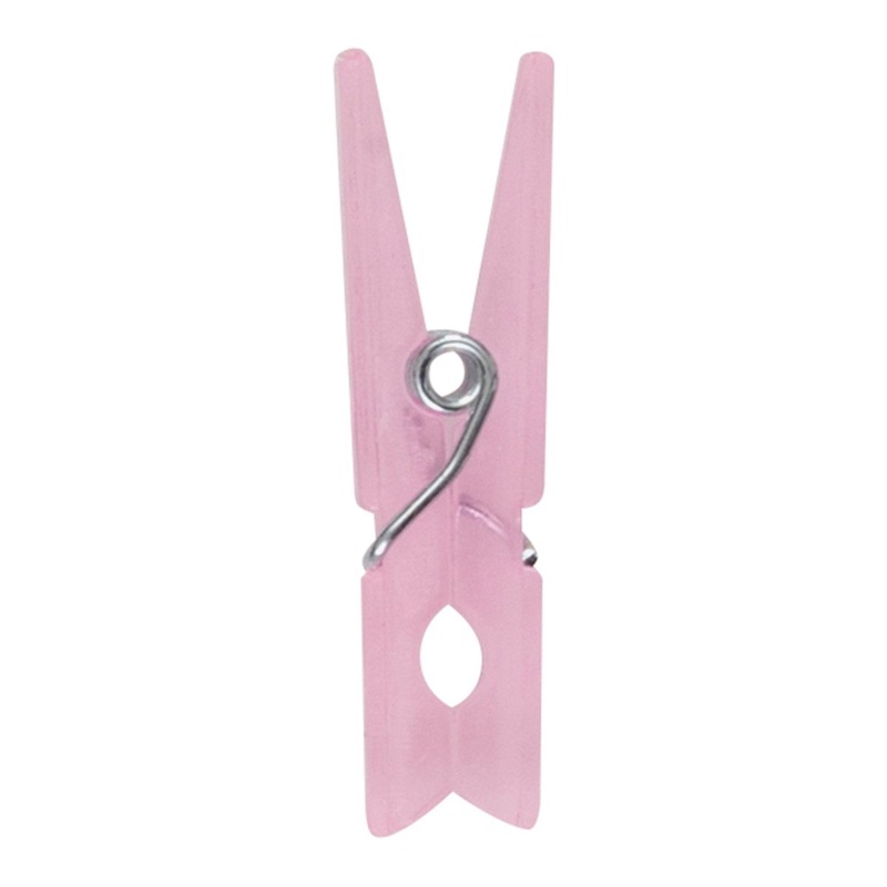 Pink Plastic Clothespins Favours, 12 Count