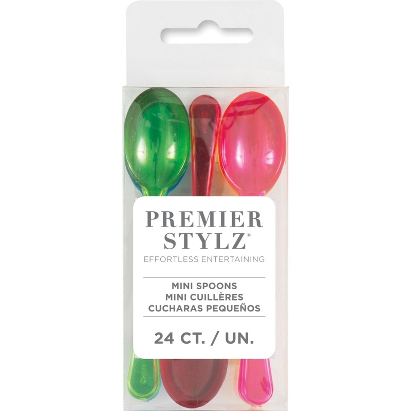 Plastic Mini Spoons, 4 Inches, 24 Count