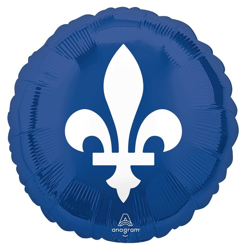 Quebec Flag Foil Balloon, 18 Inches, 1 Count