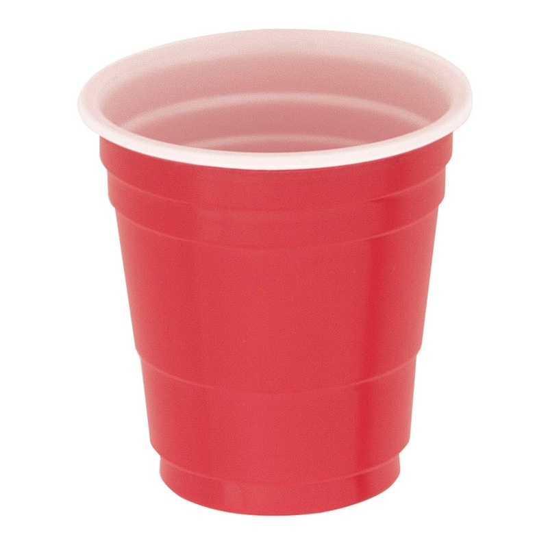 Red Plastic Shot Glasses, 2 Oz, 20 Count