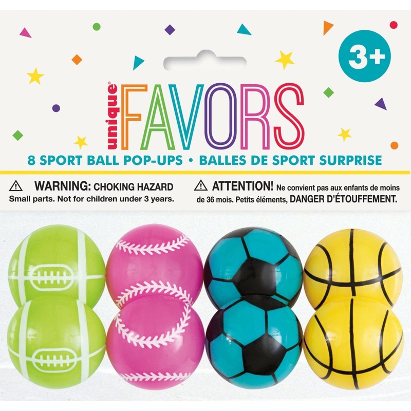 Sport Ball Pop-Ups, 8 Count