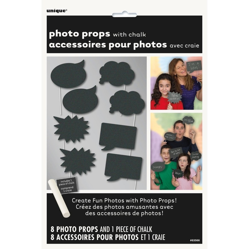 Chalkboard Photo Props with Chalk, 8 Count