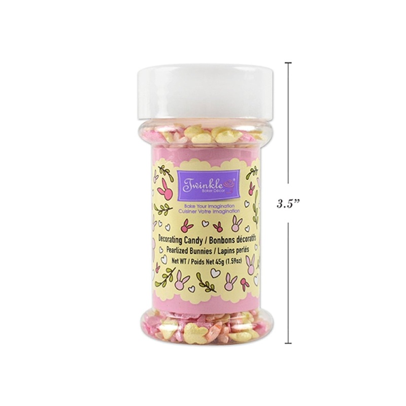 Easter Baking Decorative Candy, Pearlized Bunnies, 50g, 1 Count