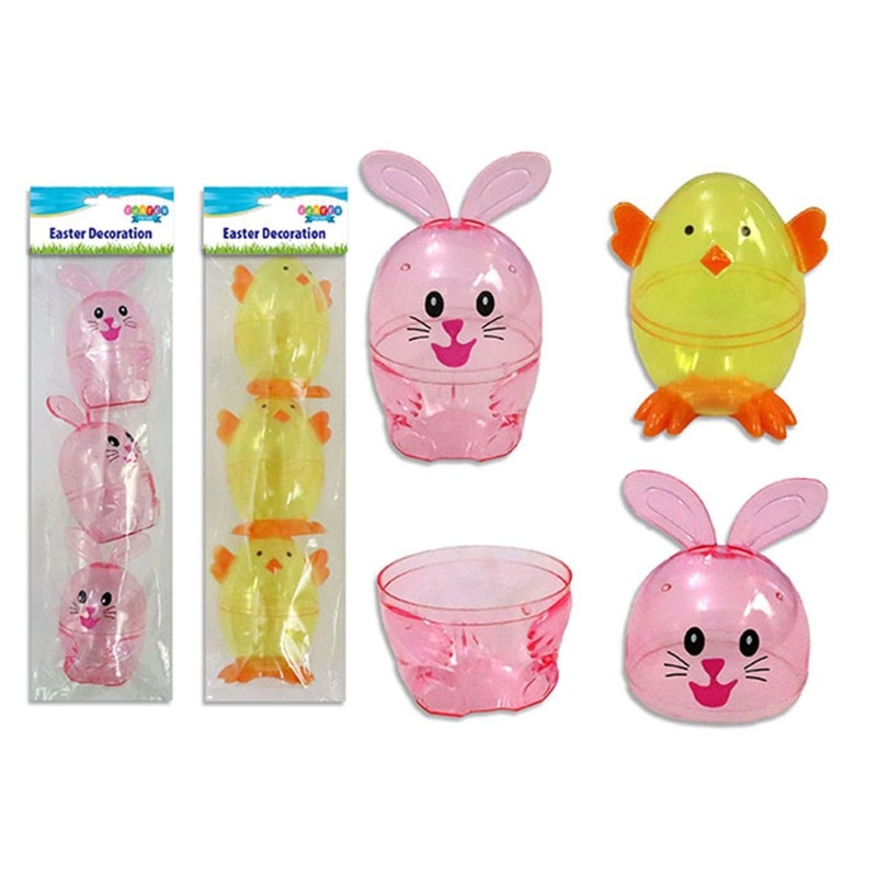 Easter Fillable Containers, Assortment, 3 Count