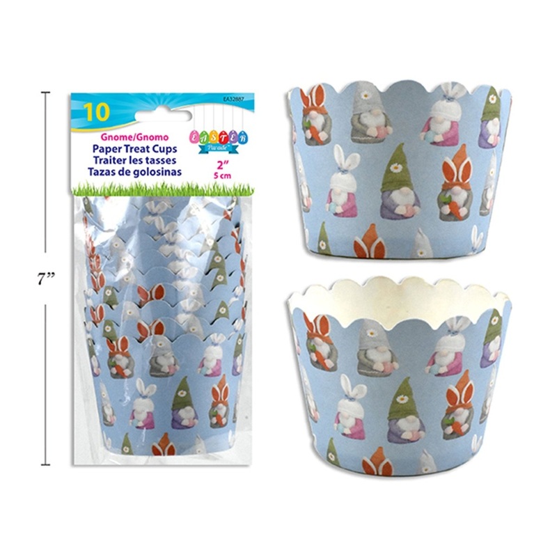 Easter Gnome Paper Treat Cups, 10 Count