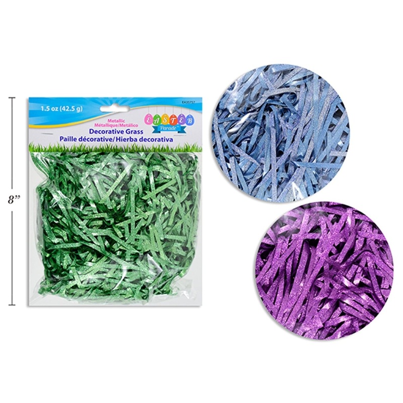 Easter Metallic Paper Grass, 1.5 Oz, Assortment, 1 Count