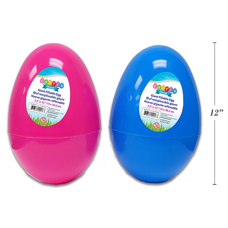 Giant Fillable Easter Eggs, 12 Inches, Assortment, 1 Count