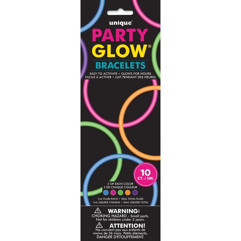 Glow Stick Bracelets, 8 Inches, 10 Count