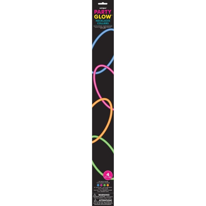 Glow Stick Necklaces, 22 Inches, 4 Count