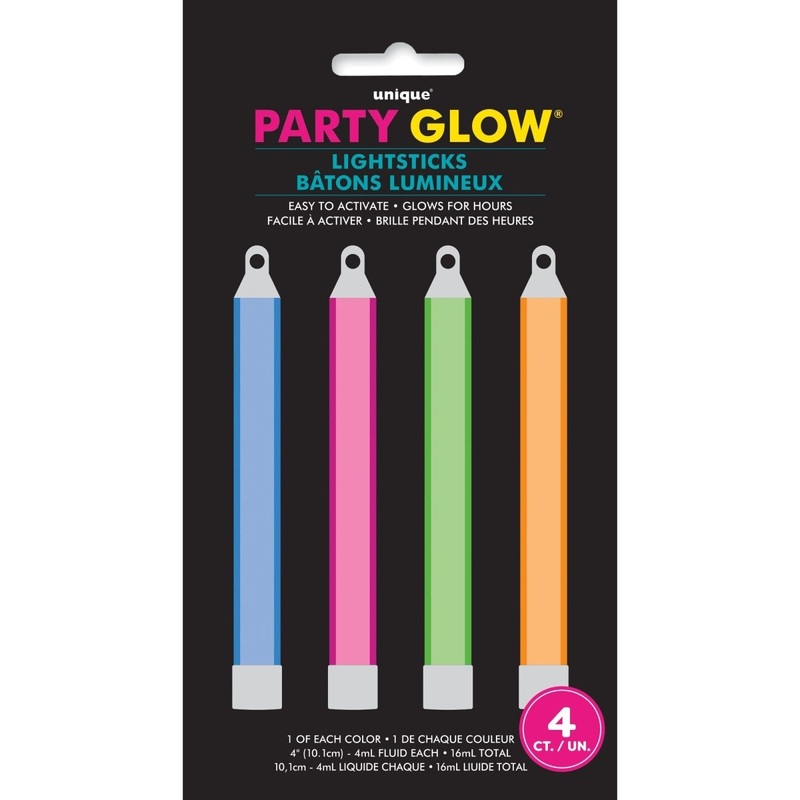 Glow Sticks, 6 Inches, 4 Count
