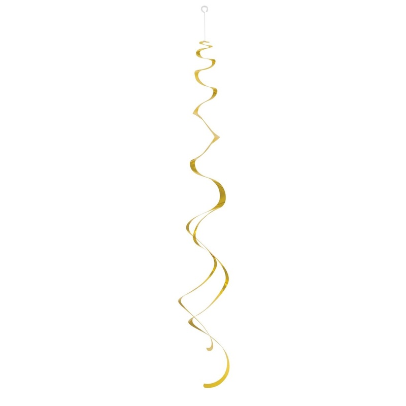 Gold Hanging Swirl Decorations, 26 Inches, 8 Count