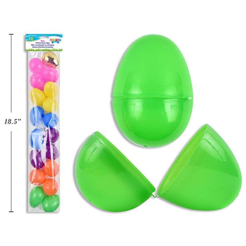 Neon Fillable Easter Eggs, 2.5 Inches, 18 Count