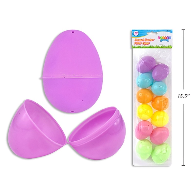Pastel Fillable Easter Eggs, 2.5 Inches, 12 Count