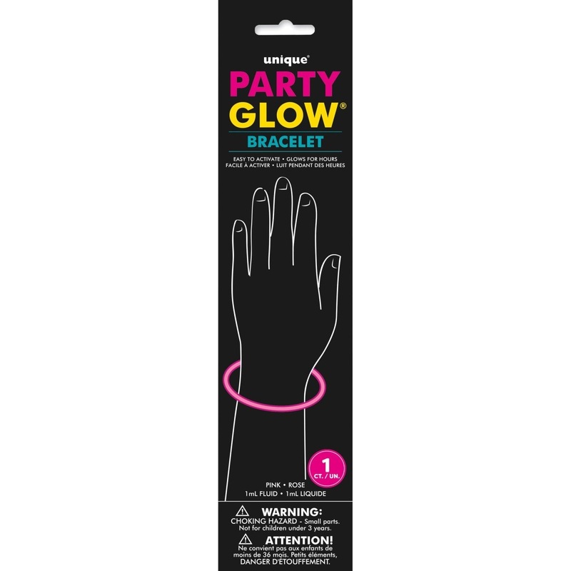 Pink Glow Stick Bracelet, 8 Inches, 1 Count