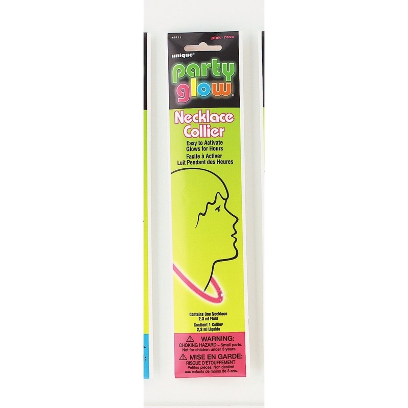 Pink Glow Stick Necklace, 20 Inches, 1 Count