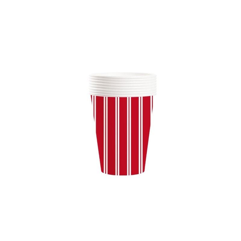 Baseball Paper Cups, 9 Oz, 8 Count