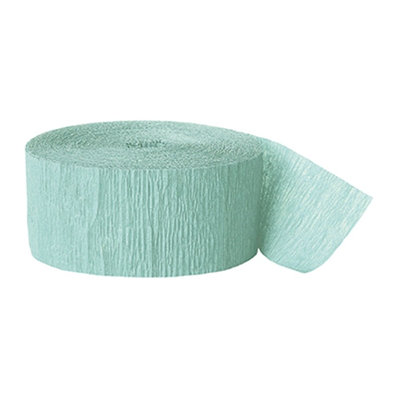 Crepe Streamer, Mint Green, 81 Ft, 1 Count