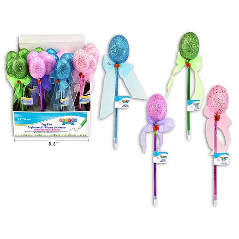 Easter Egg Pen with Organza Bow, Assortment, 1 Count