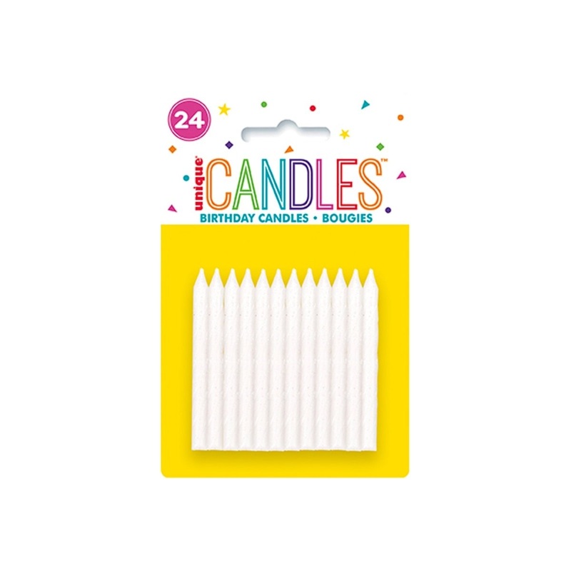 Iridescent Spiral Candles, 24 Count