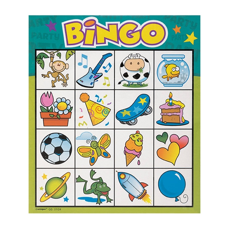 Kid's Birthday Party Bingo Game, 8 Count
