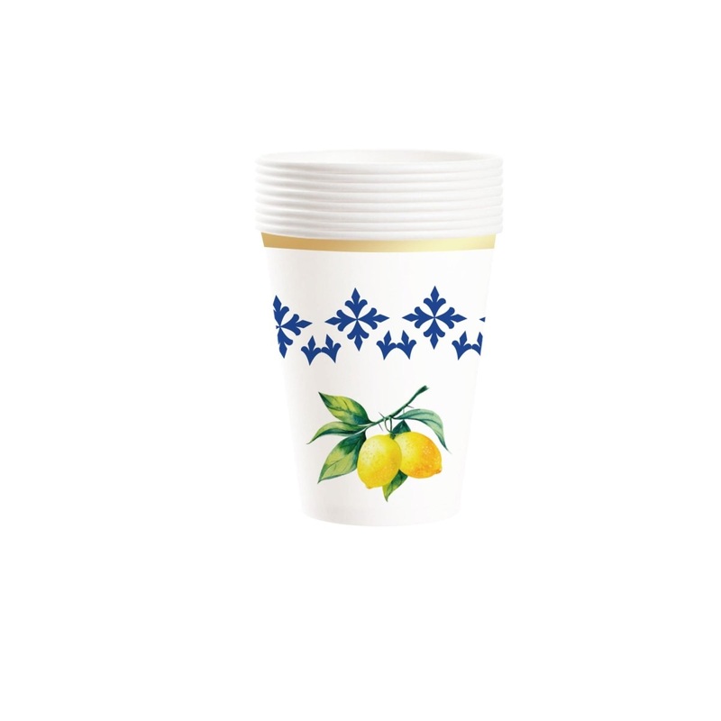 La Dolce Positano Paper Cups, 9 Oz, 8 Count