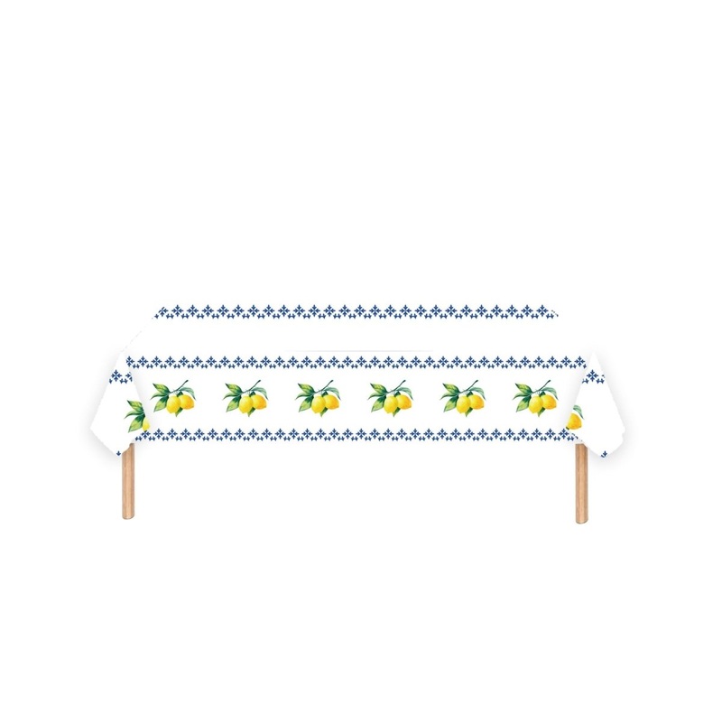 La Dolce Positano Rectangular Paper Table Cover, 47 x 70 Inches, 1 Count