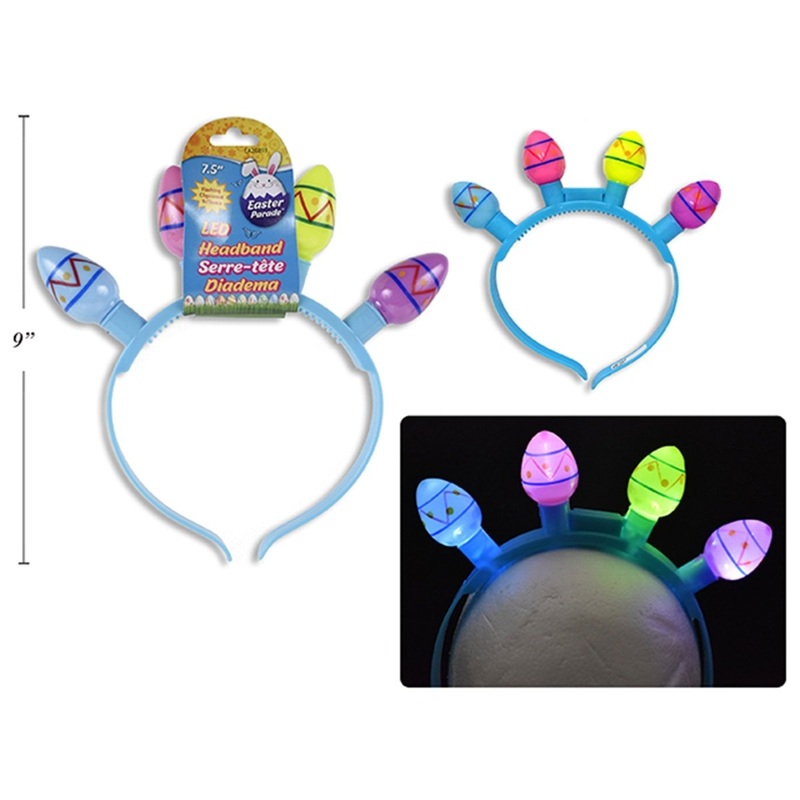 LED Flashing Easter Egg Headband for Kids, Assortment, 1 Count