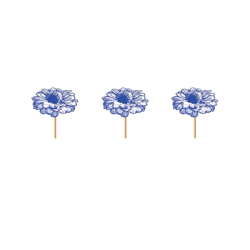 Majestic Flowers Cupcake Toppers, 12 Count