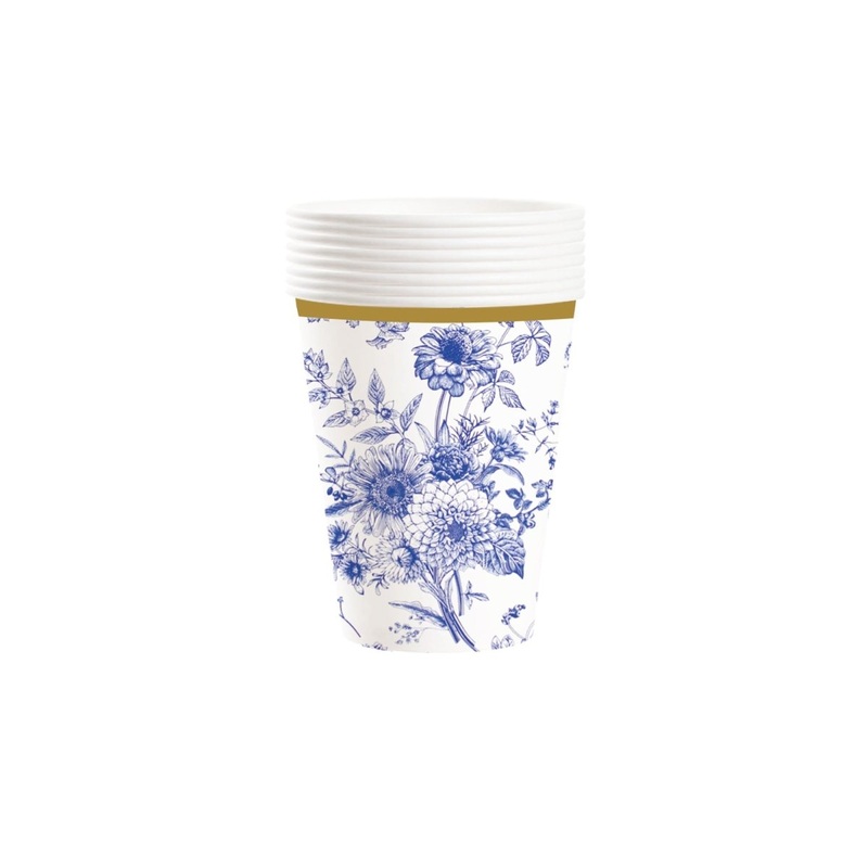 Majestic Flowers Paper Cups, 9 Oz, 8 Count