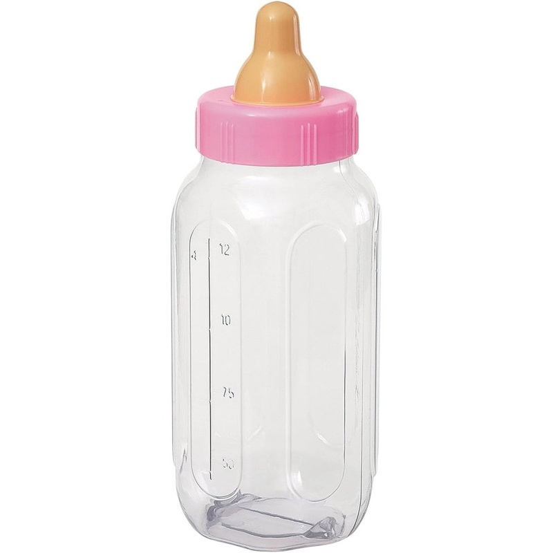 Pink Baby Bottle Bank, 11 Inches, 1 Count