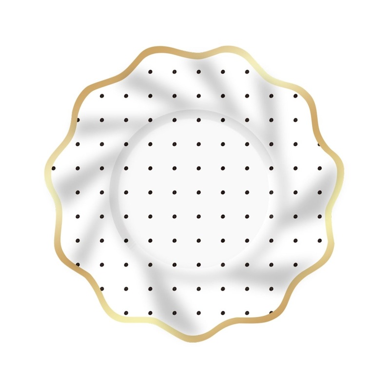 Sophisticated Chic Patterns Large Lunch Paper Plates, 10 Inches, 8 Count