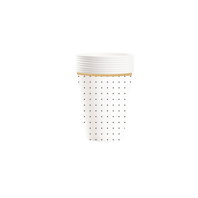 Sophisticated Chic Patterns Paper Cups, 9 Oz, 8 Count