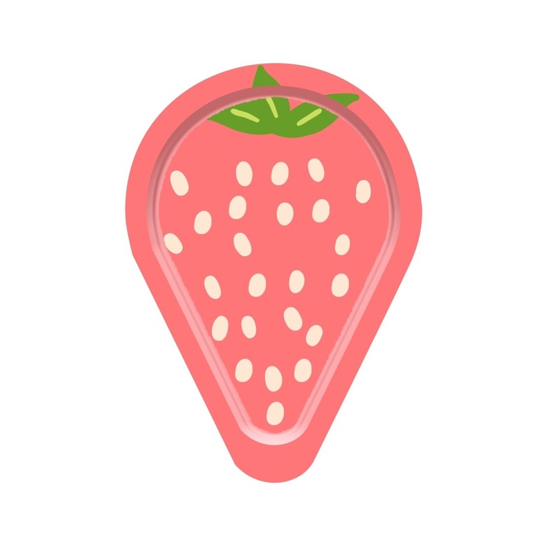 Strawberry Garden Birthday Large Strawberry Shaped Lunch Paper Plates, 9 Inches, 8 Count