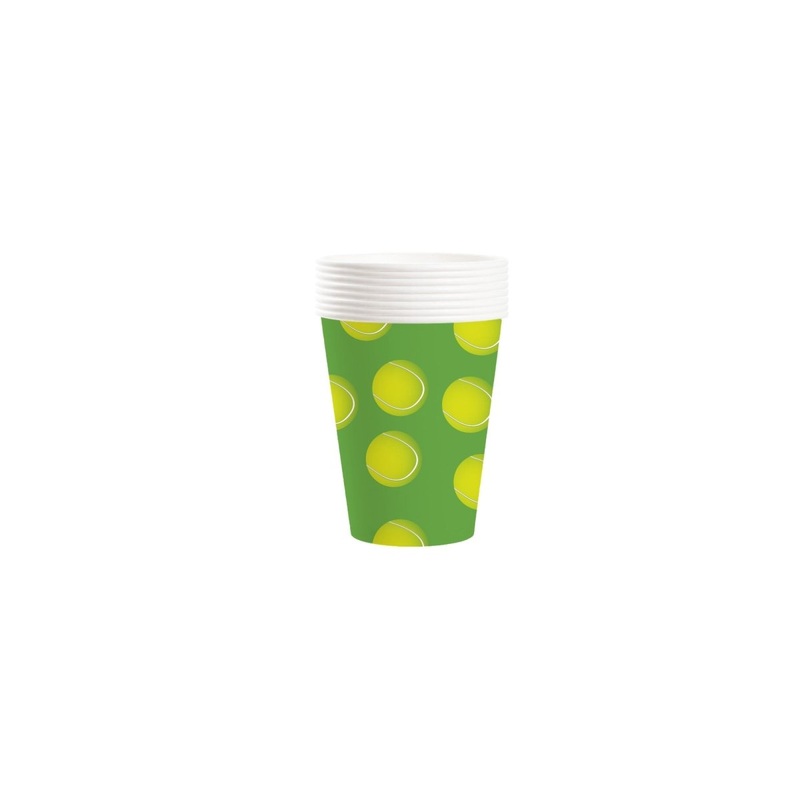 Tennis Paper Cups, 9 Oz, 8 Count