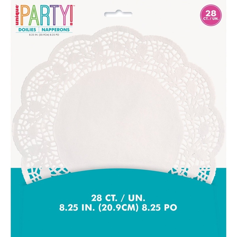 White Doilies, 8.5 Inches, 28 Count