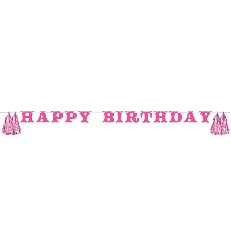 Boots and Bows Happy Birthday Banner, 96 Inches, 1 Count