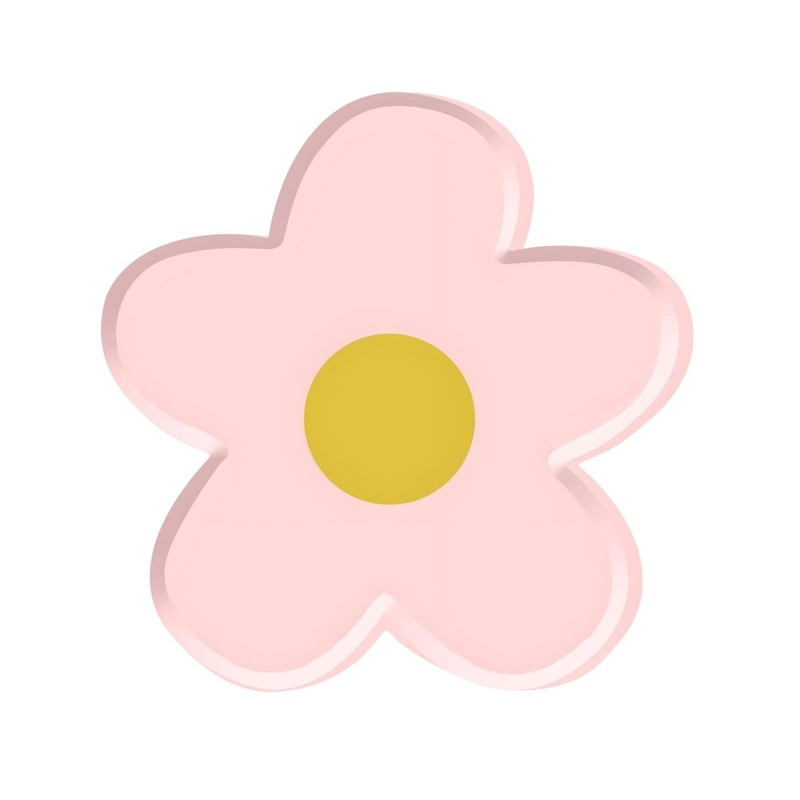 Daisy Daydream Small Dessert Paper Plates, 7 Inches, 8 Count