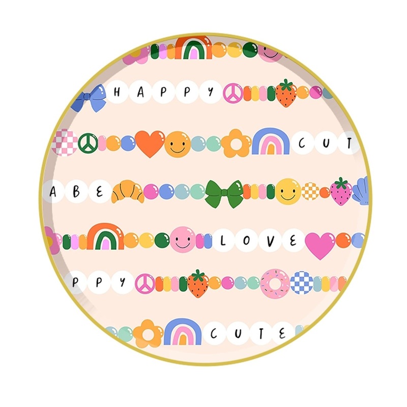 Friendship Large Round Lunch Paper Plates, 9 Inches, 8 Count