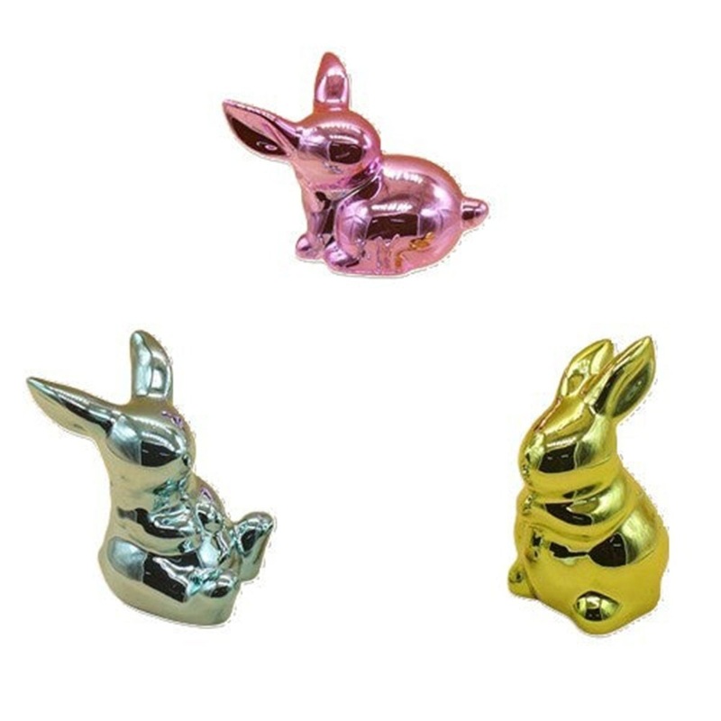 Metallic Easter Bunny Decoration, Assortment, 1 Count